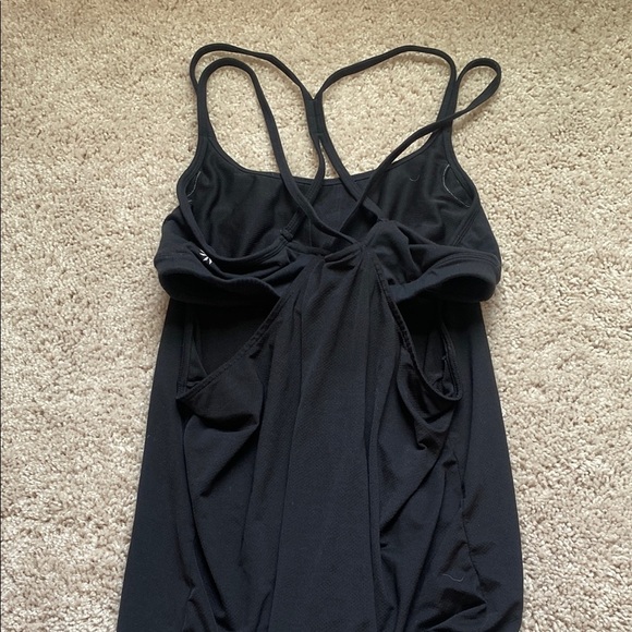 Athleta Black Strappy Women's Workout Top - Picture 3 of 3